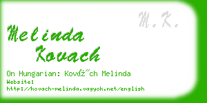 melinda kovach business card